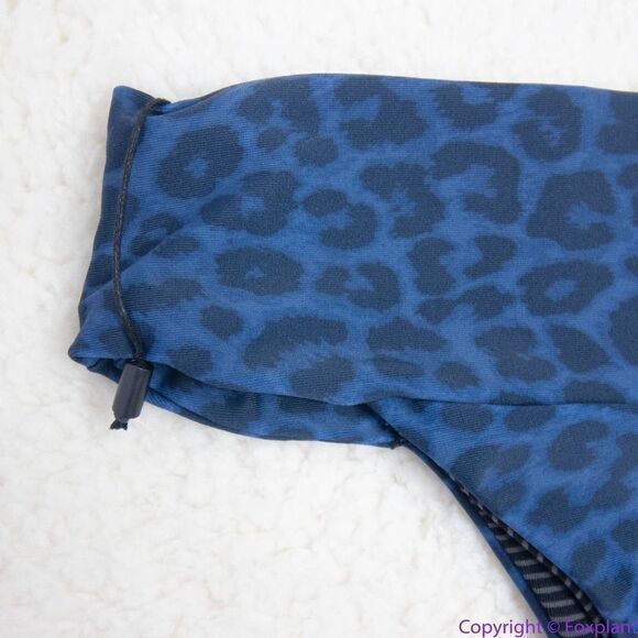NEW Acacia Mateo bikini bottom leopard animal print blue Amur, L - Picture 12 of 16